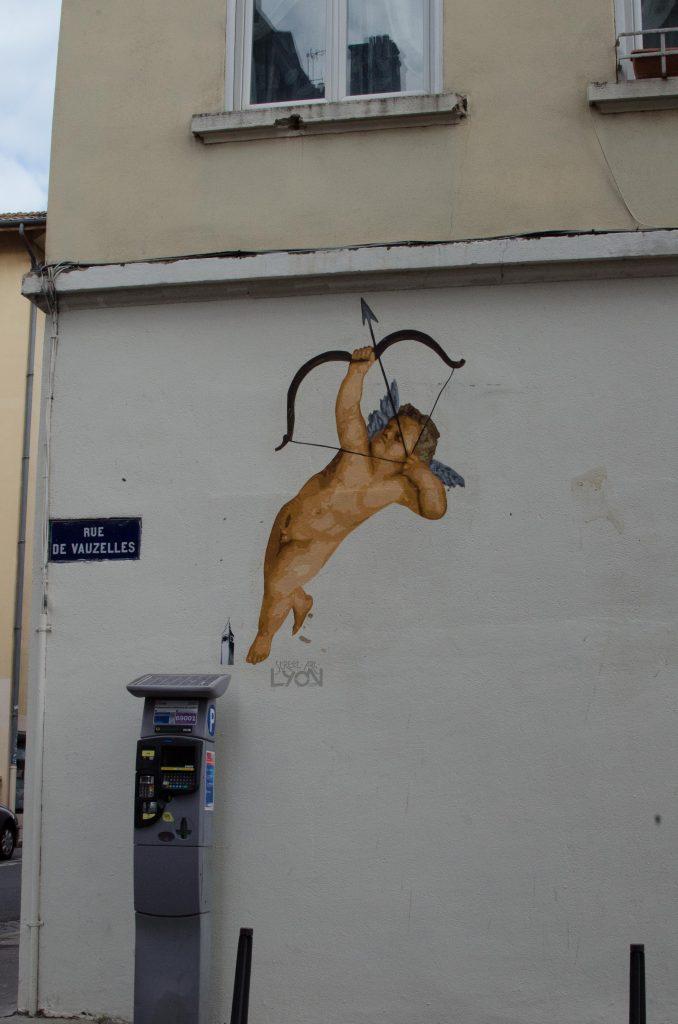 Un ange de Big Ben street art , rue de Vauzelles, Lyon 1er