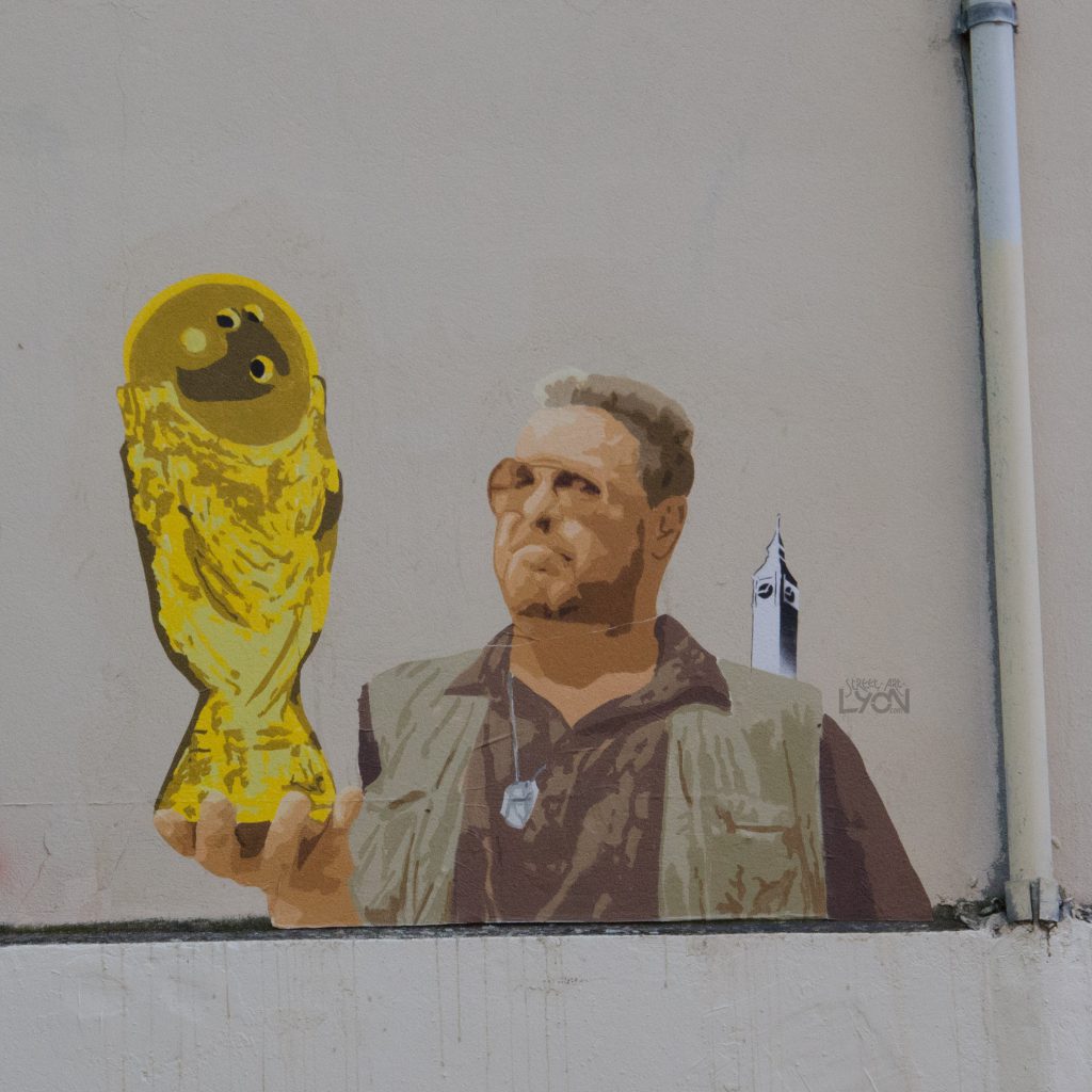 Big Ben street art rue Vauzelles, Lyon 4e